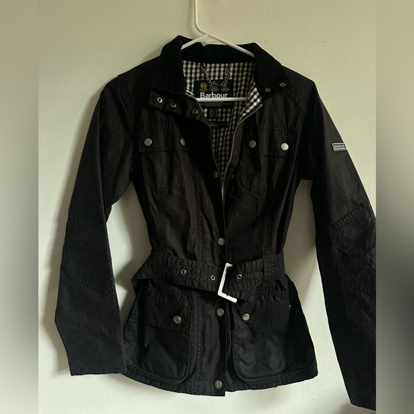 Barbour Women's Black wax jacket size U.S. 6 - Picture 1 of 7